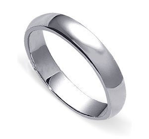 Sterling Silver Polish Plain 4mm Wedding Band Ring Ring Size 5,6,7,8,9,10,11,12,13,14