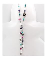Cotton Waxed Thread Coconut Wood Necklace In Zinc