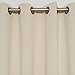 Beige Wide Width Antique Brass Grommet Top Thermal Insulated Blackout Curtain 100 Inch Wide by 84 Inch Long Panel