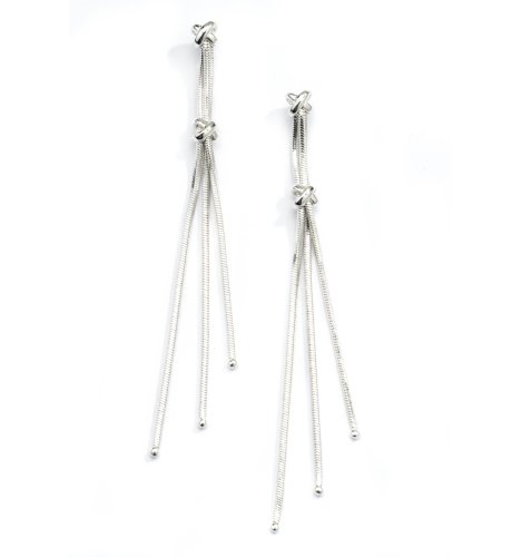 Tri-Strand Drop Earrings
