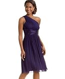 Maggy London Dress, One Shoulder Silk Chiffon