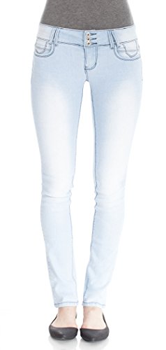 Angels Jeans Triple Button Short Inseam Skinny Jeans