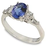1.16ctw Certified Tanzanite and Diamond Ring