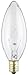 Westinghouse 4027 60-Watt, B10 Decorative Ceiling Fan Bulb, Candelabra Base, Clear - 6 Pack