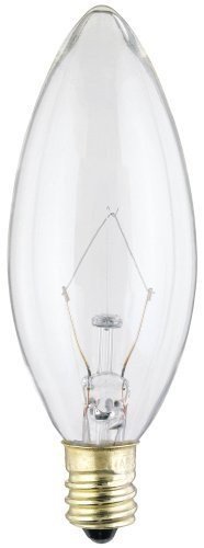 Westinghouse 4027 60-Watt, B10 Decorative Ceiling Fan Bulb, Candelabra Base, Clear - 6 Pack
