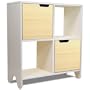 Hiya Shelving - Polar White & Bamboo