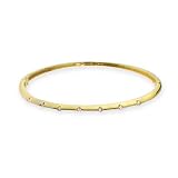 Designer Inspired Classic Skinny CZ Gold Vermeil Bangle