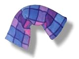 Natural Wheat Bag All Over Body Pillows Classic Pink & Lilac check (in fleece) with lavender