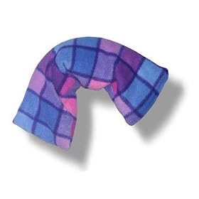 Natural Wheat Bag All Over Body Pillows Classic Pink & Lilac check (in fleece) with lavender