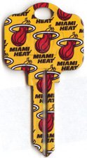 Miami Heat Kwikset KW1 House Key