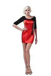 Lace Elbow Length Sleeves Charmeuse/Chiffon Evening Dress 