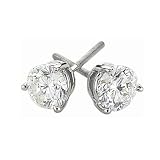 Certified Diamond Solitaire Earrings 1 1/2ctw