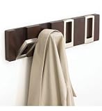 Rectangle Flip Hook Coat Rack - Espresso