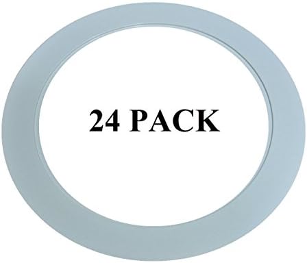24 PACK - 6" INCH OVER SIZE (7 1/8) BIG WHITE RECESSED OVERSIZED WIDE TRIM GOOF RING FOR CAN LIGHTS