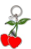 Cherry Hearts Keychain