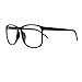 Shiratori Unisex Classic Retro Large-Framed Glasses Plastic Glasses Frame Nerd Glasses Clear Lens Glasses (black)
