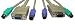 Rextron SVGA & PS/2 3 in 1 KVM Cable,3 Mtr