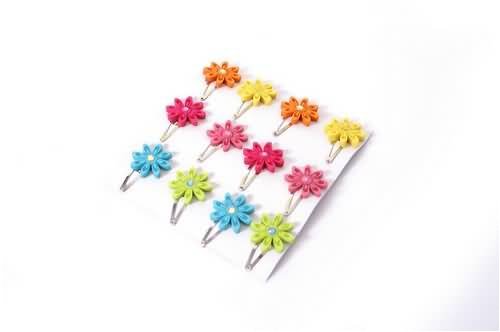Childrens Toyshop  Spielwaren : Haarspangen Filzblume, 12er Set