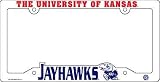Kansas Jayhawks NCAA Plastic License Plate Frame