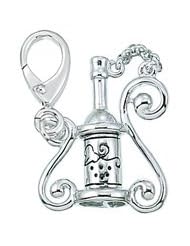 Genuine Zable (TM) Product. 925 Sterling Silver Wine Bottle Holder Clip-on Bead Charm. 100% Satisfaction Guaranteed.