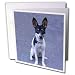 Toy Fox Terrier 2 Greeting Card is measuring 5.5w x 5.5h. Greeting Cards are sold in sets of 6 or 12. Give these fun cards to your frieds and family as gift cards, thank you notes, invitations or for any other occasion. Greeting Cards are blank inside and come with white envelopes.
