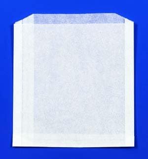 508 Fischer Plain Grease Resistant Sandwich Bag 6" x 3/4" x 6 1/2" White 6000 / cs