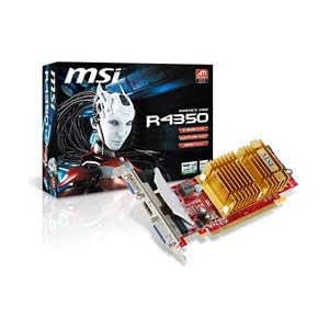MSI ATI Radeon HD4350 512 MB DDR2 VGA DVI HDMI PCI-Express Video Card R4350-MD512H by MSI