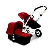 Bugaboo Cameleon Stroller Dark Grey Base, Red Canvas Fabric