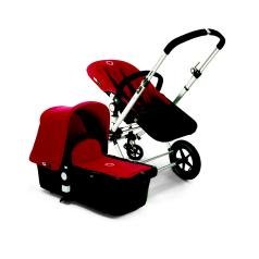 Bugaboo Cameleon Stroller - Dark Grey Base/Red Canvas Tailored Fabric Set