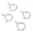 4 Sterling Silver Spring Ring Clasps Findings 9mm