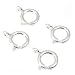 4 Sterling Silver Spring Ring Clasps Findings 9mm