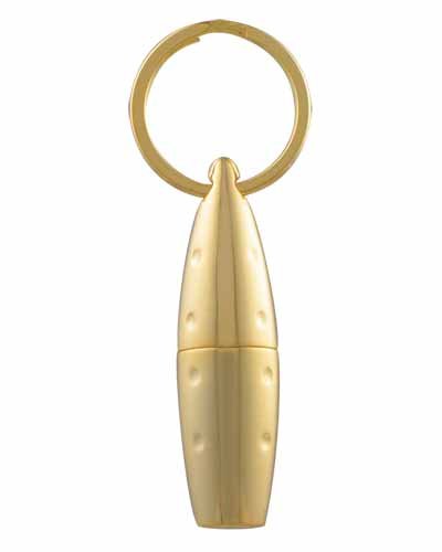 Big Easy 7mm Twist Bullet Cigar Punch with Key Ring Attachment in an Attractive Gift Box Gold