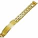 14K Yellow Gold Curb Link ID Men's Bracelet