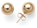 14k Yellow Gold 8mm Ball Earrings