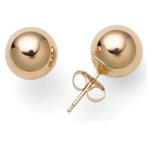 14k Yellow Gold 8mm Ball Earrings
