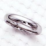 Mens 4MM 14kt white gold comfort fit wedding band