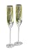 Hortense B. Hewitt Wedding Accessories Glitzy Glitter Champagne Flutes, Set of 2