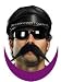 Biker Costume Self-Adhesive Mustache (Mustache only)