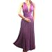 New Sexy Ruched Grecian Cross Back Long Dress Purple