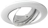Produkt-Bild: Metall Einbaustrahler Rahmen rund schwenkbar Spot GU10 LED Halogen Wei&szlig;