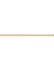 14k Yellow Gold 9.00 Inches 2.25mm Wide Handmade Regular Rope Chain Anklet. Weight: 3.73 Grams - 30 Day Money Back Guarantee