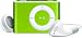 Apple iPod� shuffle 1GB digital music player Green