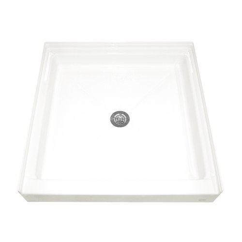 American Standard 3636.ST.020 36-by-36-Inch Single-Threshold Shower Base with Integral Water Retention and Tiling Flange, White