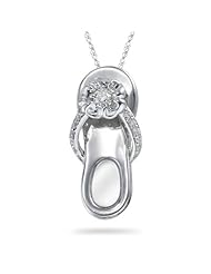 1/4 (0.21-0.27) Cts Diamond Sandal Pendant in 14K White Gold
