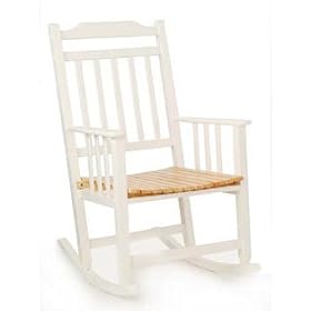 Indoor/Outdoor Rocker - White/ Natural by Home Styles