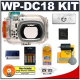 Canon WP-DC18 Waterproof Case with (4) - AA NiMH Rechargeable Batteries with Charger + WW-DC1 Waterproof Case Weights + Cameta Bonus Accessory Kit for PowerShot A650 IS Digital Camera