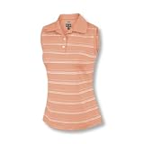 Adidas 2007 Women's ClimaCool Sleeveless Birdseye Stripe Golf Polo Shirt