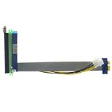 RIF6 Powered 1X to 16x PCIe Riser with Molex Connector and Clip for Bitcoin Mining
