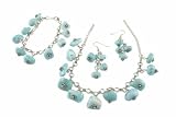 Bracelet, Necklace & Earrings Larimar Set