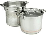 All-Clad Copper Core Stainless Steel Pasta Pentola with Insert 7-qt.